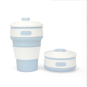 Convenient 350ml Foldable Silicone Coffee Cup for Presents and Outdoor