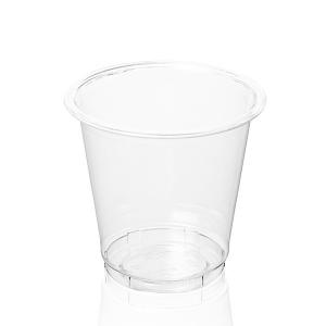 China 115ml Plastic Sauce Cups Disposable PET 3 Oz Portion Cups With Lids on sale