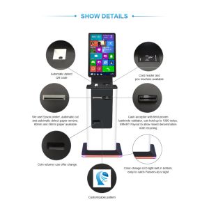 Self Service Ticket Printing Payment Kiosk with Camera and Scanner