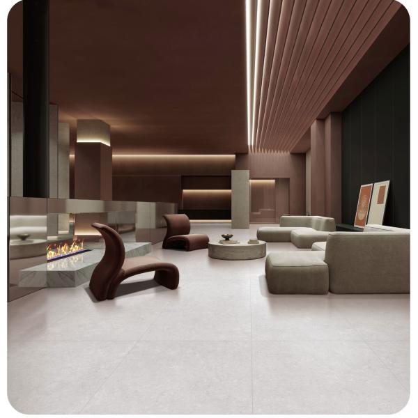 Beige 600x1200mm Antibacterial Porcelain Tile for Indoor Floors