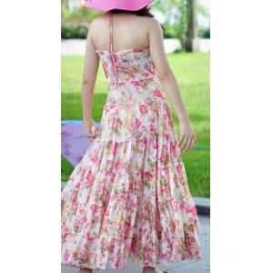 Party Backless Evening Dresses , Summer Print Flower Dresses