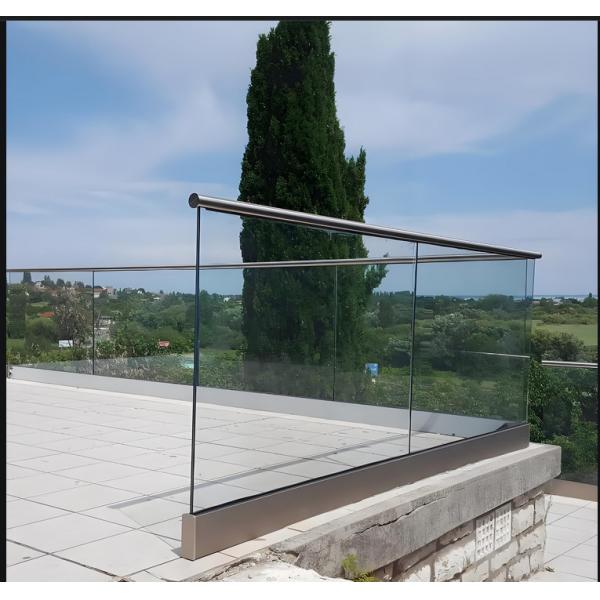 Stainless Steel Frameless Balcony Glass Railing Weatherproof