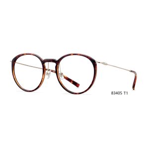 Parim Plastic Big Round Glasses Frames With Metal Temple