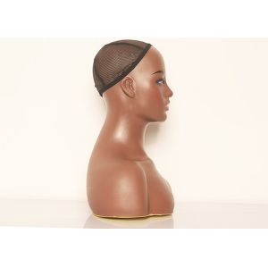 Full Bust Bald Mannequin Head With Shoulders 53cm Head Circumference