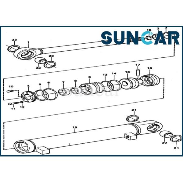 VOE6630562 Cylinder Seal Repair Kit L50 SUNCARVO.L.VO Hydraulic Tilt Sealing Kit 6630562