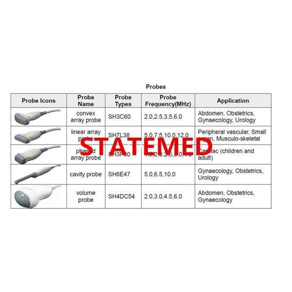 Hospital Trolley Ultrasound Scanner Equipment 125 * 40 * 76cm Stable Performance