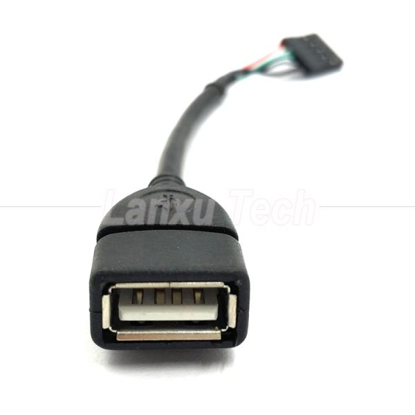 Custom USB 2.0 Type A Female Plug Header to 5 Pin Dupont Connector Wire Motherboard Cable