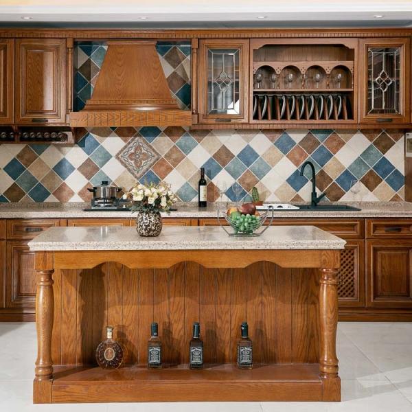 Buy American Style Solid Cherry Cabinets Modern Kitchen Cabinets at wholesale prices