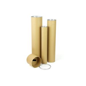 Recycled Paper Wine Tube Packaging Waterproof Round Luxury Print