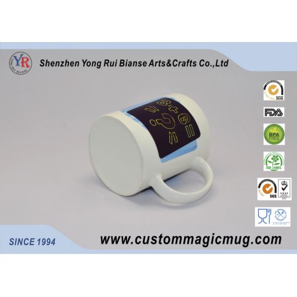 White Heat Sensitive Magic Mug , Advertising Custom Colour Changing Mugs