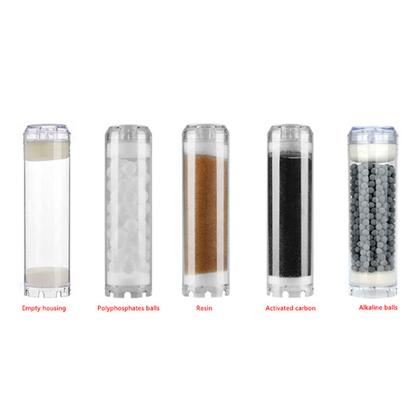 Empty Refillable Ceramic Ball Ion Exchange Resin Activated Carbon Filter