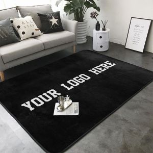 Custom Rug Personalized Add Your Own Logo Image Text Photo Area Carpet Anti Slip