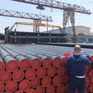 En10025 S355j2h Fbe Coated Ssaw Spiral Welded Steel Pipe 1168mm
