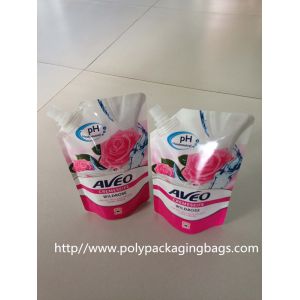 Quality Fruit Juice Stand Up Plastic Bags With Spout / Suction Nozzle for sale
