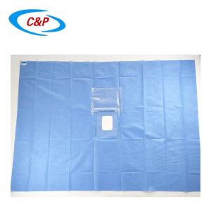 Bulk Green Disposable Eye Drape Pack Kit SMS PP PE Material