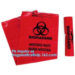 30 Gallon 33" X 40" Red Isolation Infectious Waste Bag / Biohazard Bag High