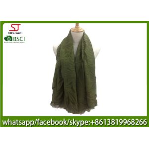 China factory direct supply purple wrinkle spring summer thin scarf 100*180cm