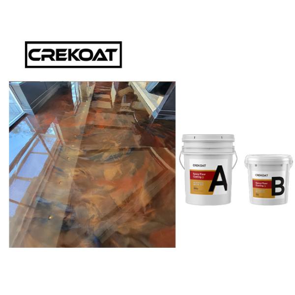 Buy Metallic Epoxy Resin Floor Coating Solvent Less Fast Curing at wholesale prices