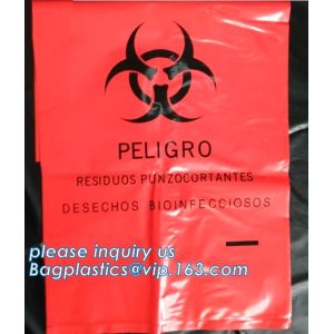 autoclavable Biohazard Collection Bags, 40 Gallon Biohazard Garbage Bag, ldpe