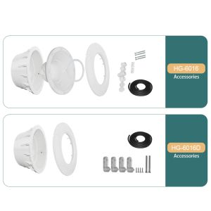 White Swimming Pool Light Housing , Pool Light Niche Cover ABS Plastic Body