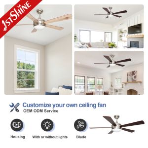 110-240V Ceiling Fan with Light and Remote Home Decoration Copper Motor 5 MDF