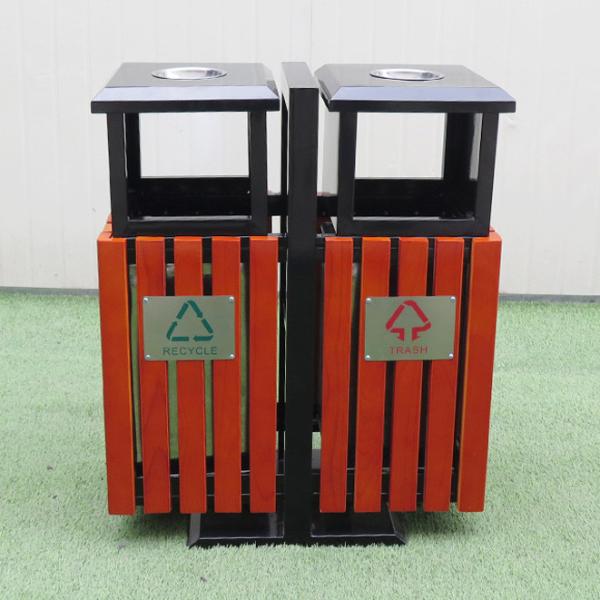Buy PS Wood 120L 240L 2 In 1 Waste Recycle Bin at wholesale prices