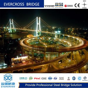 China Hot Dip Galvanized Steel Truss Cable Stayed Pedestrian Bridge Permanent on sale