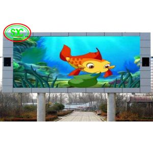 Waterproof outdoor P10 LED billboard with simple iron steel cabinet for fixed