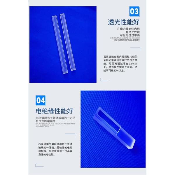 Low OH Content Hot press quartz bar, Quartz Strip Fitting Strict Size Control