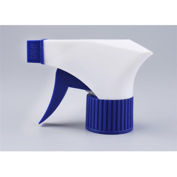 Buy Empty Blue / White Spray Bottle Cap , Racheted Closure Hand Pump Water Mister at wholesale prices