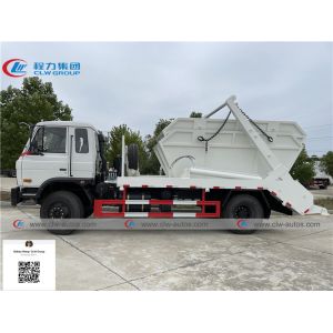 LHD RHD Dongfeng 4x2 4cbm Skip Loader Swing Arm Garbage Truck