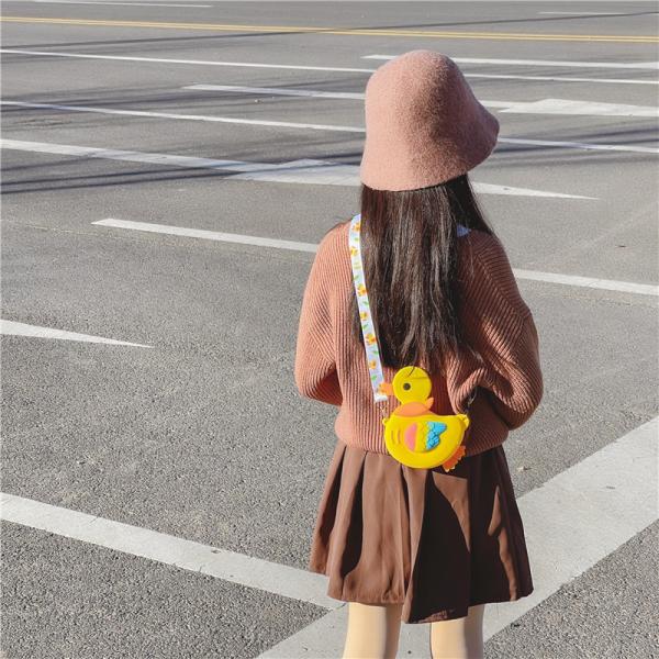 Cartoon Small Crossbody Bag For Teen Girls Silicone Bunny Duck Purse Handbag Kids Waterproof Shoulder Bag Makeup Bag