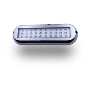 90W IP68 Marine LED Light / Blue White Stainless Steel Underwater Boat Light