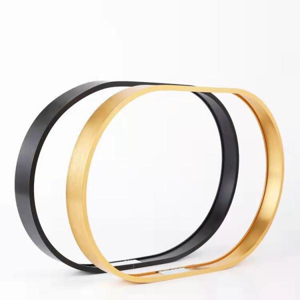 Oval Led Mirror Aluminium Profile Anodizing Brushed Oblong Bending