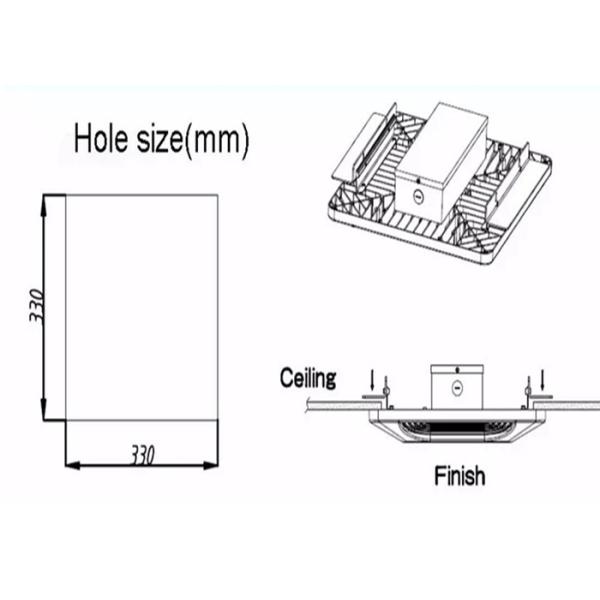 240 Watt LED Canopy Lights 36000LM Bus Station Lamp 150LM/W Aluminum Housing