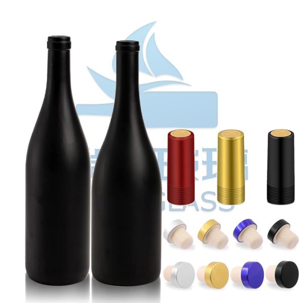 500ml/750ml/1500ml Custom Color Borosilicate Glass Wine Bottle with Green