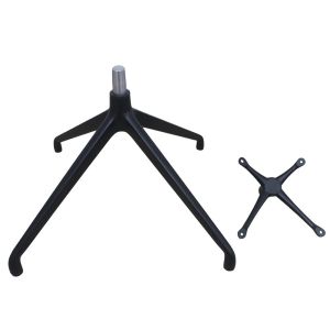 Ergonomic Rotating Metal Swivel Chair Base Black Aluminum Office Base
