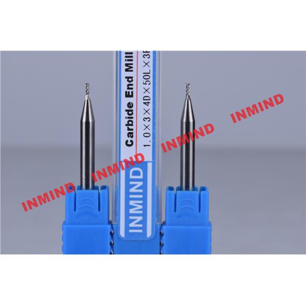 Carbide / Aluminum End Mill with HRC50 Hardness 45 Degree Helix Angle