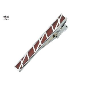 Quality Slim Brown Matte Mens Tie Bars Gift For Business Promotion 15g for sale