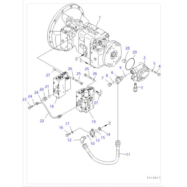 704-24-28230 7042428230 Pump Assy For KOMATSU Excavator PC200 PC210 PC220 PC240