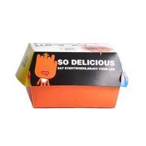 Custom Biodegradable Kraft Burger Box Low MOQ Solution for Fast Food Packagin