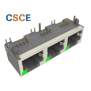 1*3 Port RJ45 Connector D Type RJ45 Modular Jack 8P8C RJ45 Connector