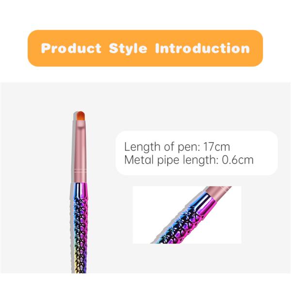 Professional 100% Kolinsky Mermaid Penholder Drawing Pen Set with Acrylic Nail Brush