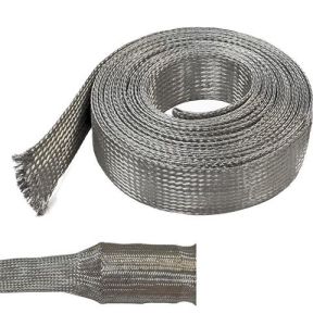 EMI RFI 304 Stainless Steel Braided Sleeving Flame Resistant