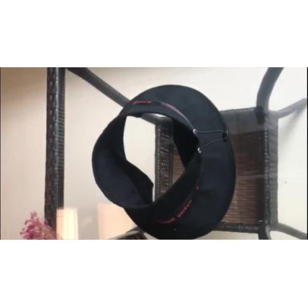 Eco-friendly Creative Design Black Bucket Hats , Packable Summer Travel