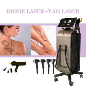 2 In 1 Diode Laser Nd YAG Laser Hair Removal Machine NO Q-Switch