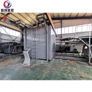 Industrial Shuttle Rotomolding Machine 40kw Max Product Volume 5000L