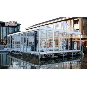Exhibition Glass Wall Outdoor Event Tents 10x10m UV Resistant