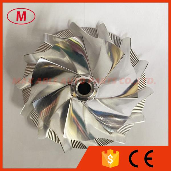 S400 76.00/107.00mm 7+7 blades turbo milling/Aluminum 2618/billet compressor wheel