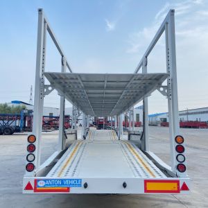 Self Dumping Double Deck Hauler Car Transport Truck Semi-Trailer With Air